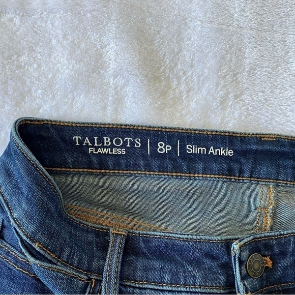 TALBOTS Women’s Jeans Flawless Slim Ankle Metal Polka Metal Dot Size 8 P - Picture 4 of 10